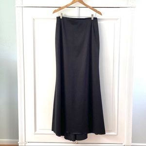 JS Collections black satin maxi ball skirt